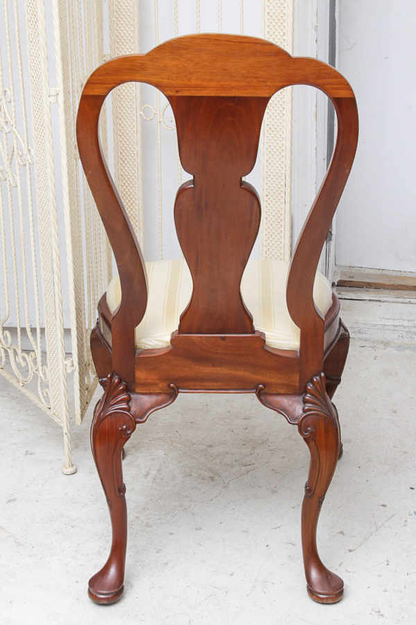 Pair of Queen Anne Style Mahogany Chairs