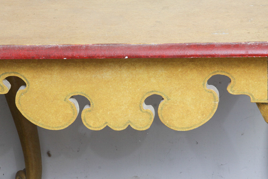 Yellow and Red Painted Table