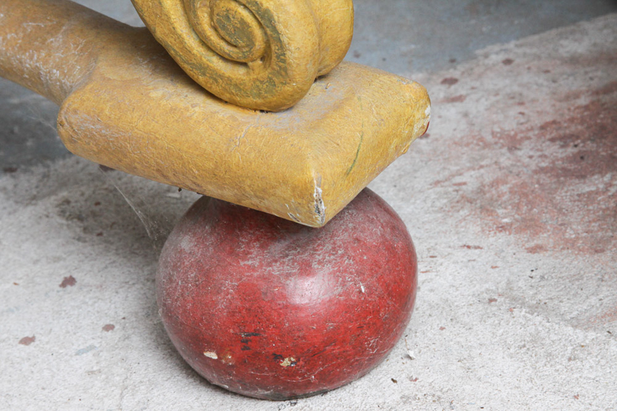 Yellow and Red Painted Table