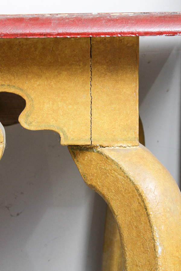 Yellow and Red Painted Table