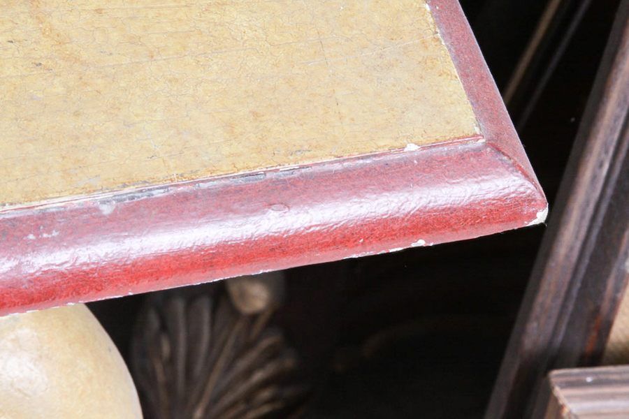 Yellow and Red Painted Table