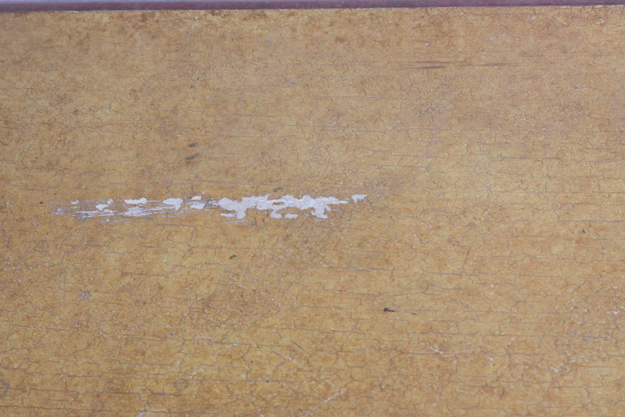 Yellow and Red Painted Table