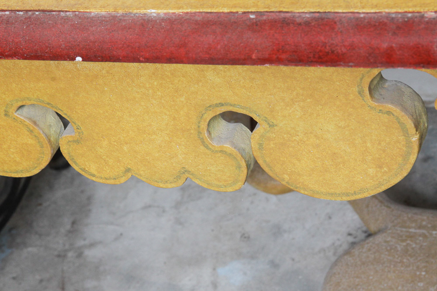 Yellow and Red Painted Table