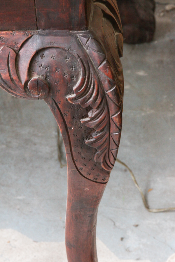 Vintage Carved Chippendale Style Dining Table