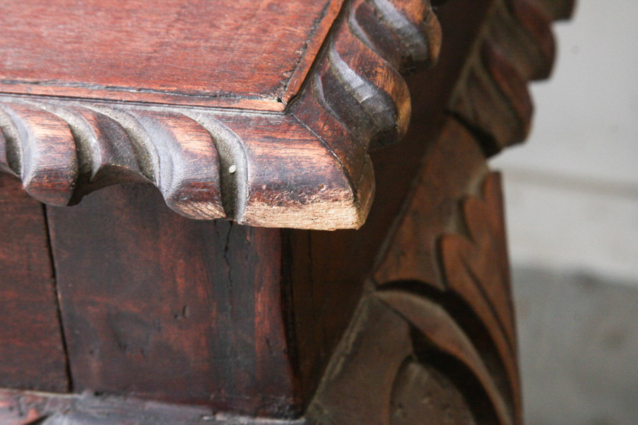 Vintage Carved Chippendale Style Dining Table