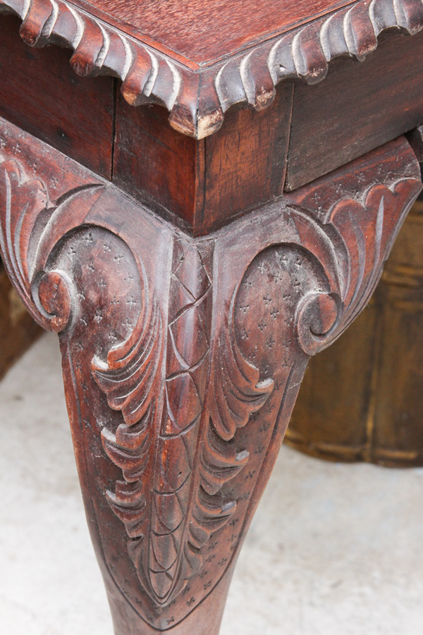 Vintage Carved Chippendale Style Dining Table