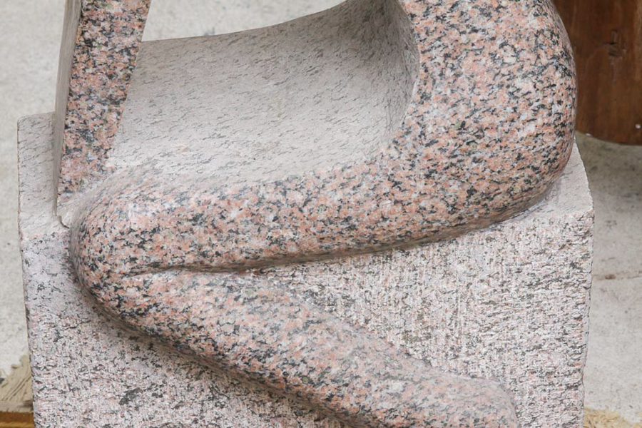 Carved Granite Sculpture of an Abstract Figure