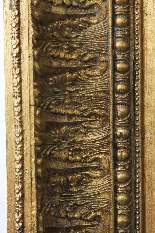 Large Gilded Wood Floor Mirror