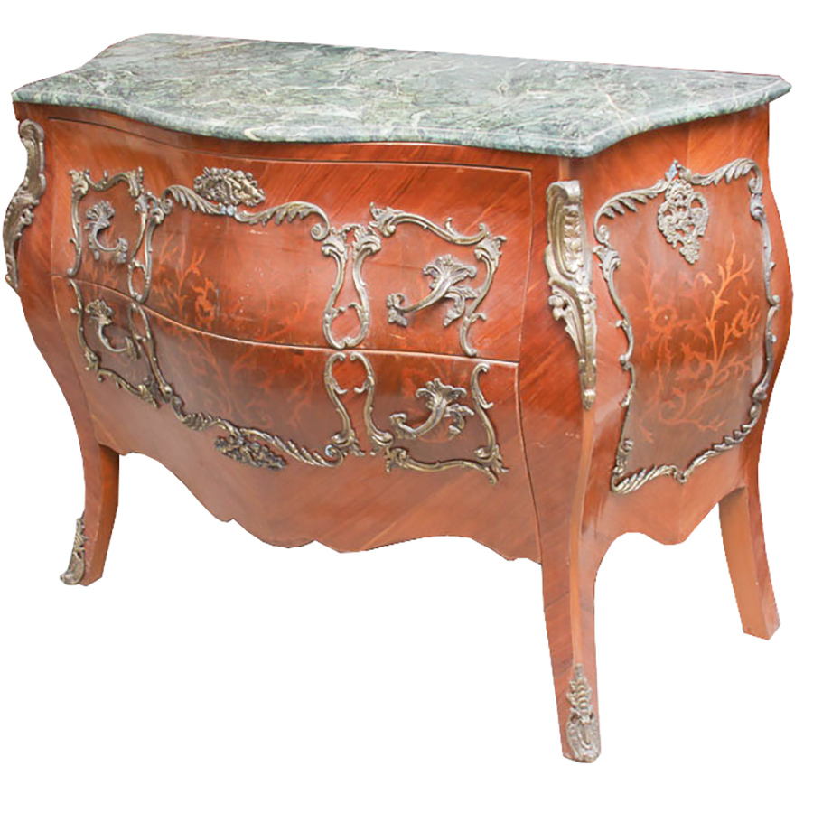Vintage Louis XV Style Bombe Chest