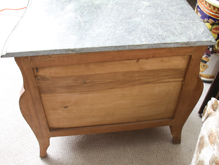 Vintage Louis XV Style Bombe Chest with Parquetry