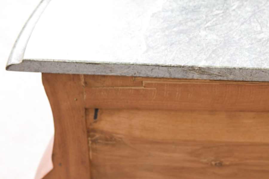 Vintage Louis XV Style Bombe Chest with Parquetry