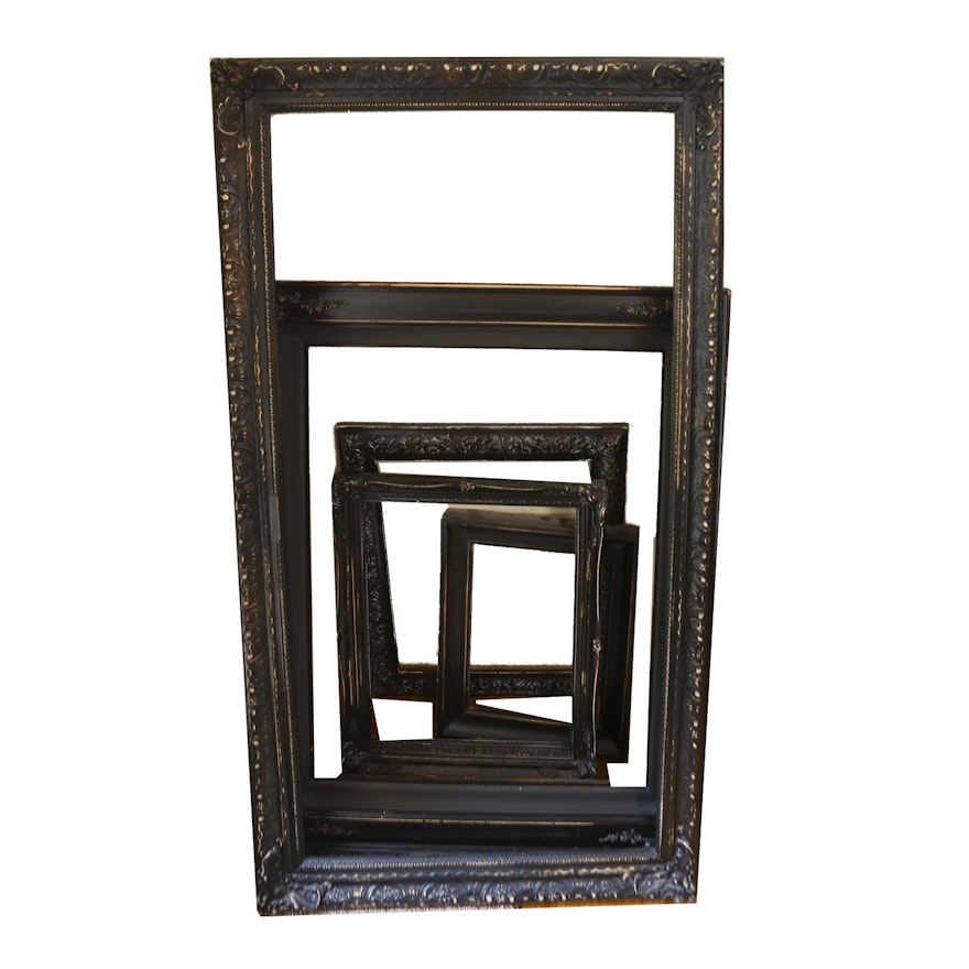 Six Decorative Wooden Picture Frames