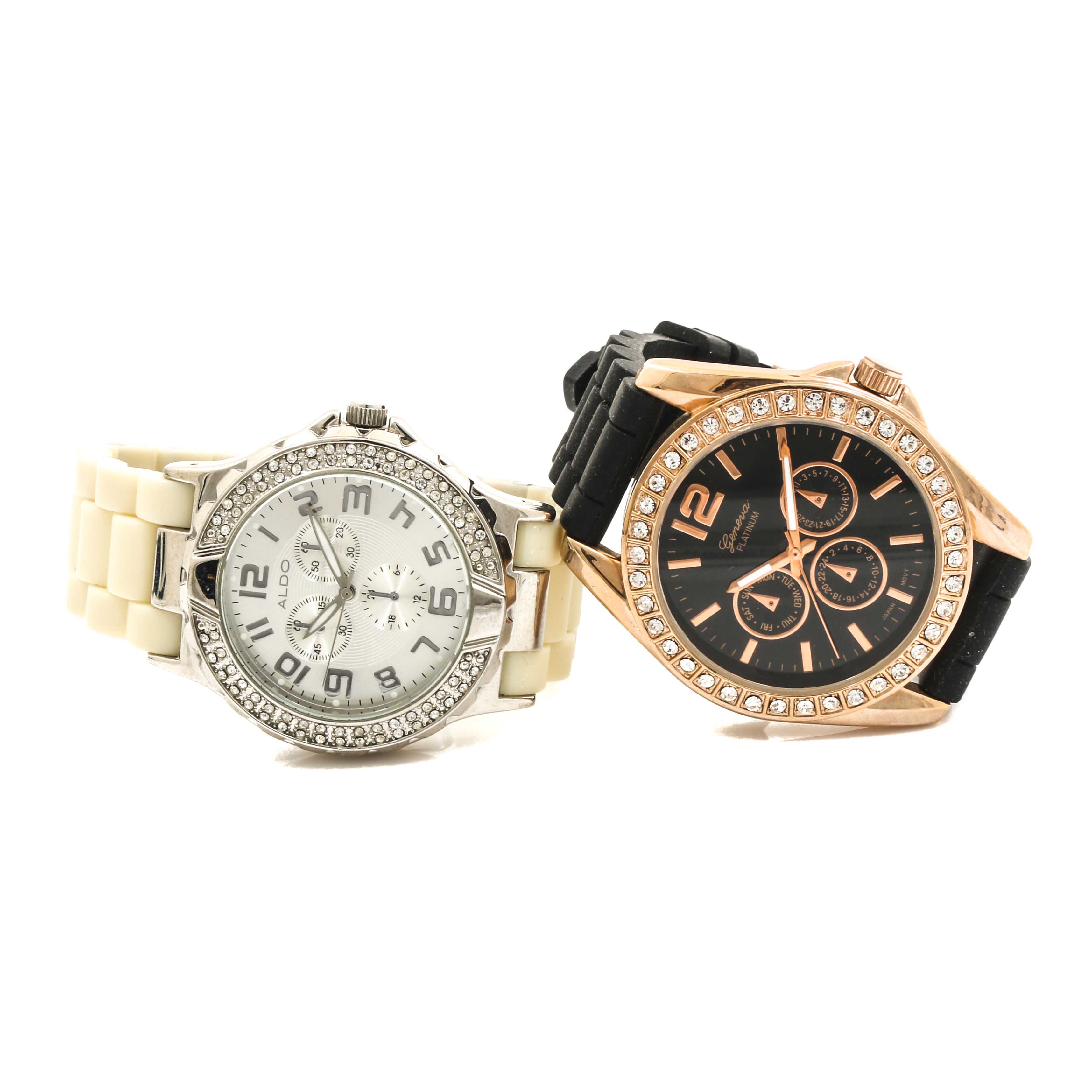 Aldo and Geneva Crystal Encrusted Watches