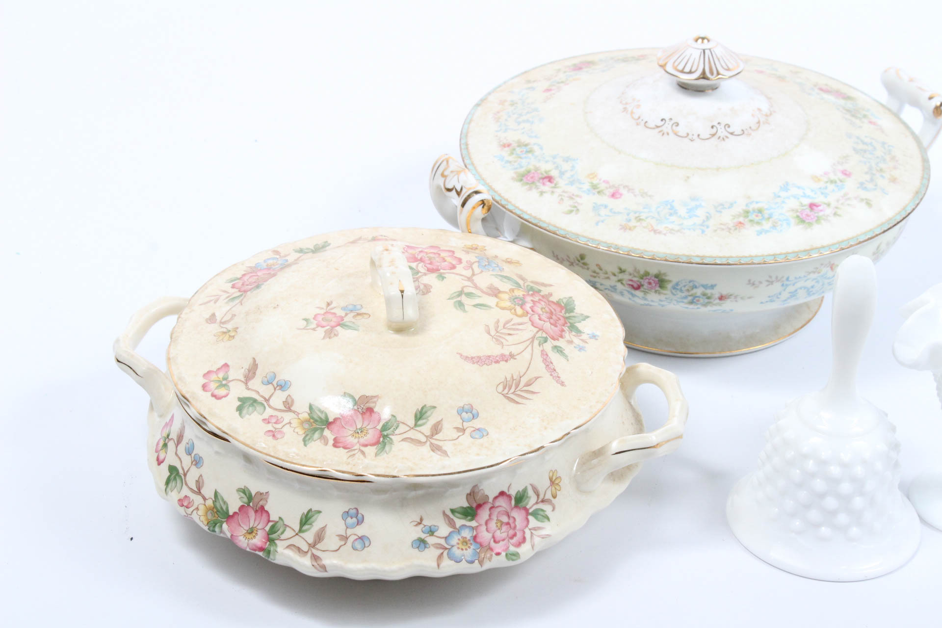 Vintage Glassware and Pottery Featuring Friendship Pottery