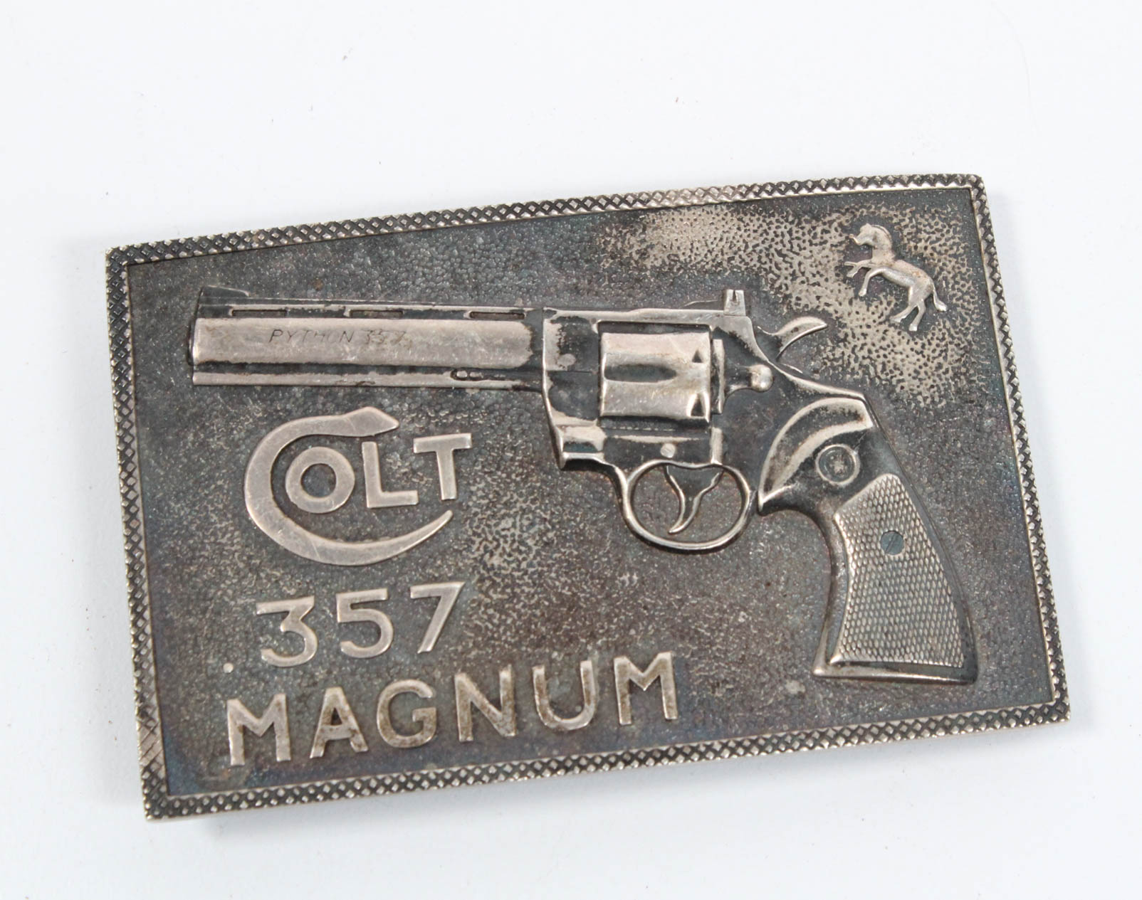 Adina Sterling Silver Colt 357 Magnum Belt Buckle