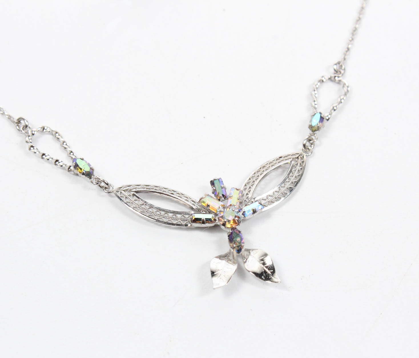 Vintage D'Or Sterling Silver Necklace and Earrings