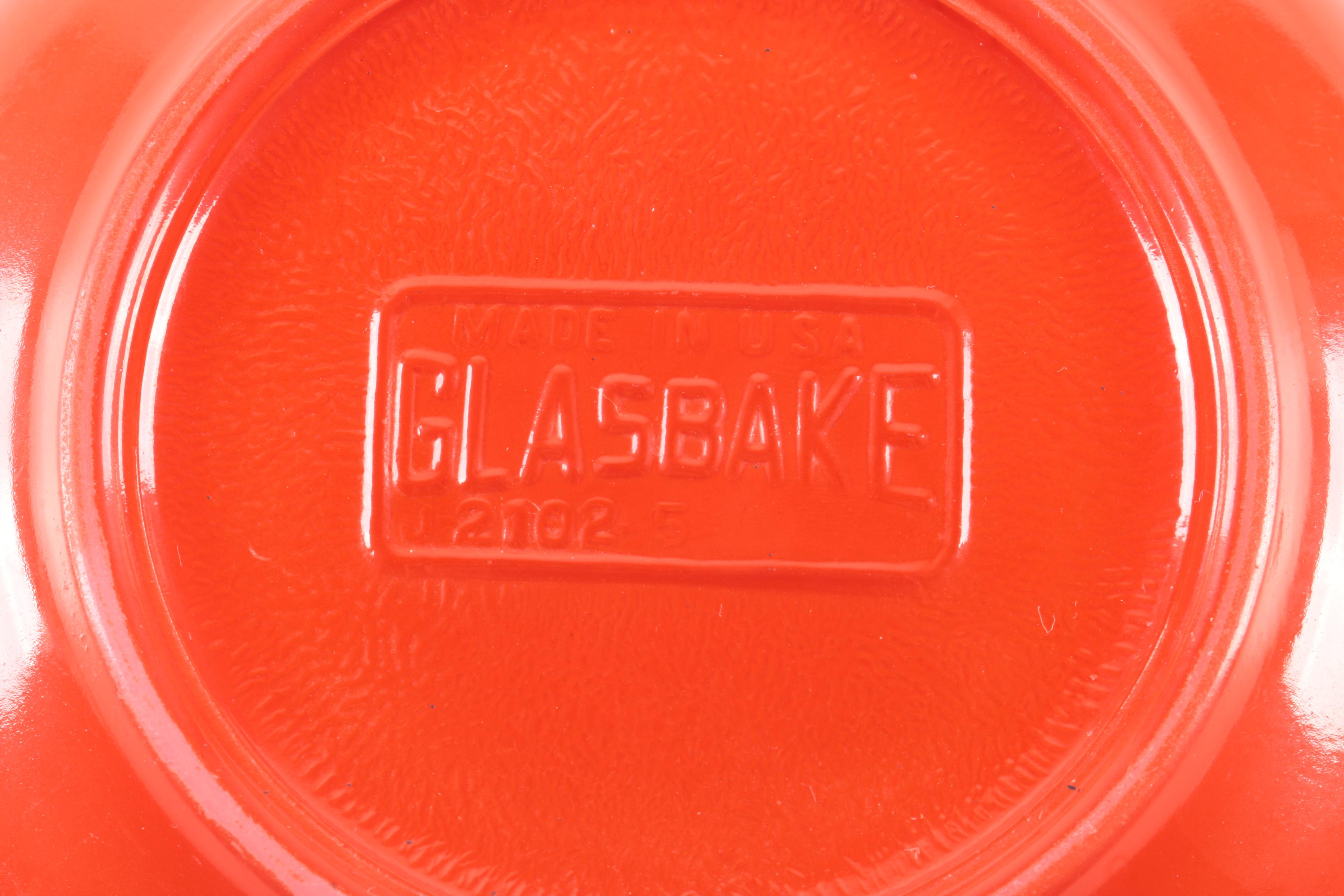 Four "Glasbake" Soup Bowls with Handles