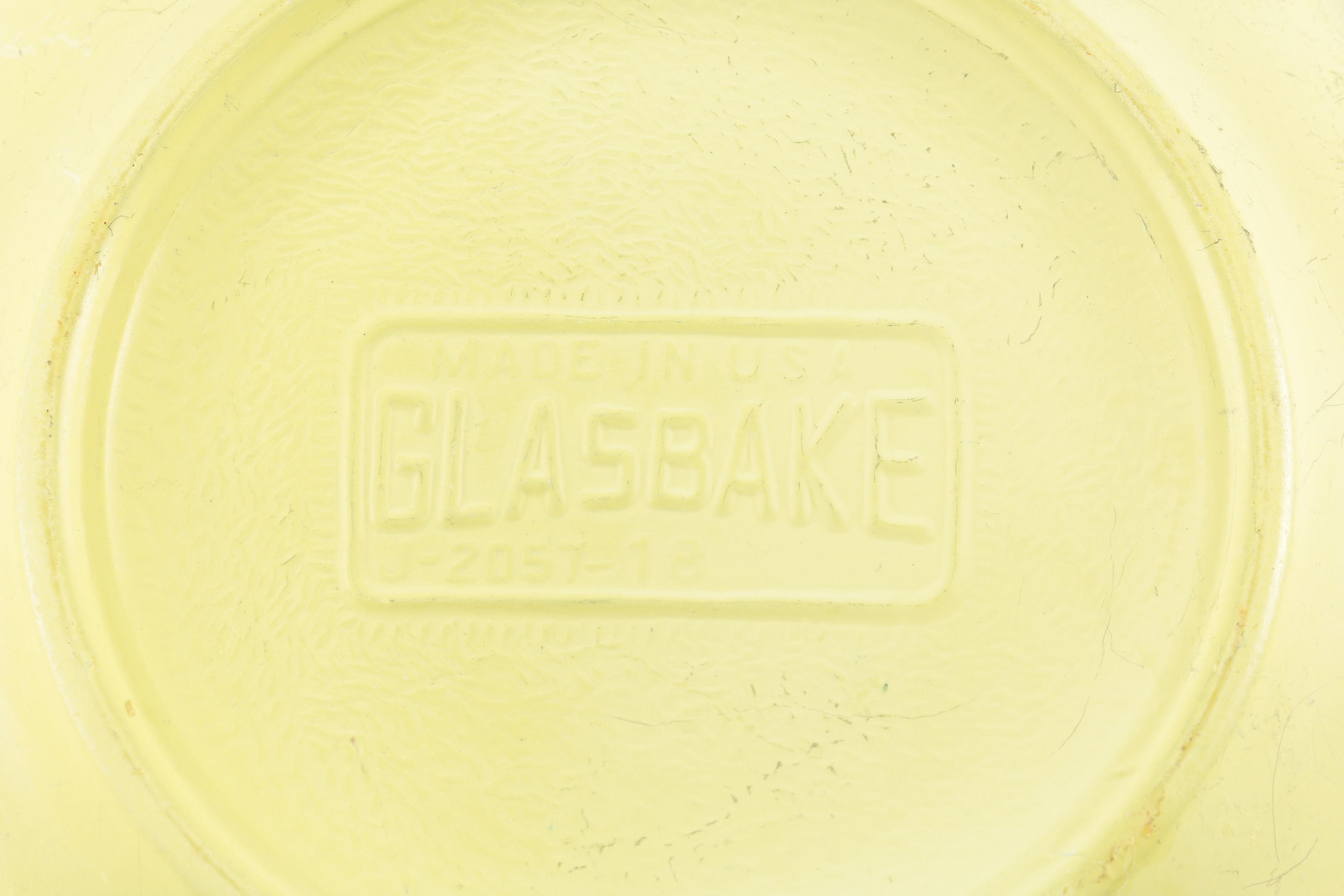 Four "Glasbake" Soup Bowls with Handles