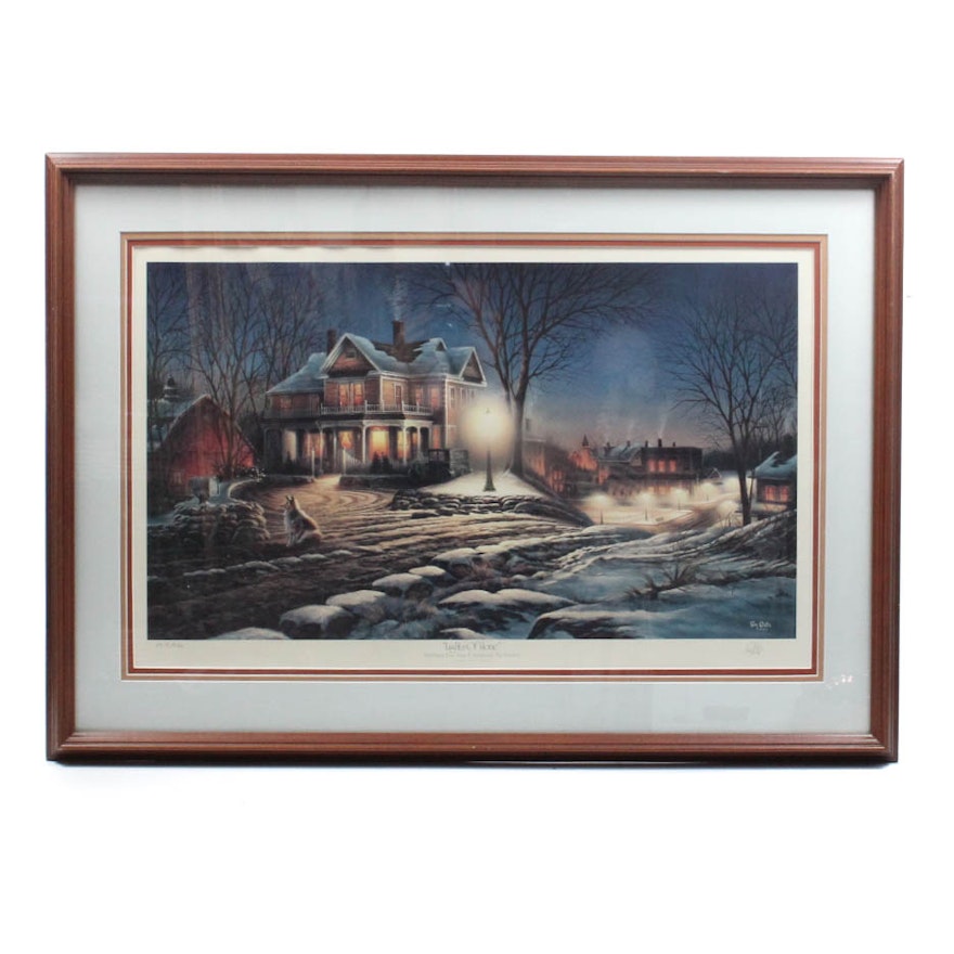 Terry Redlin Signed Offset Lithograph "Lights of Home"
