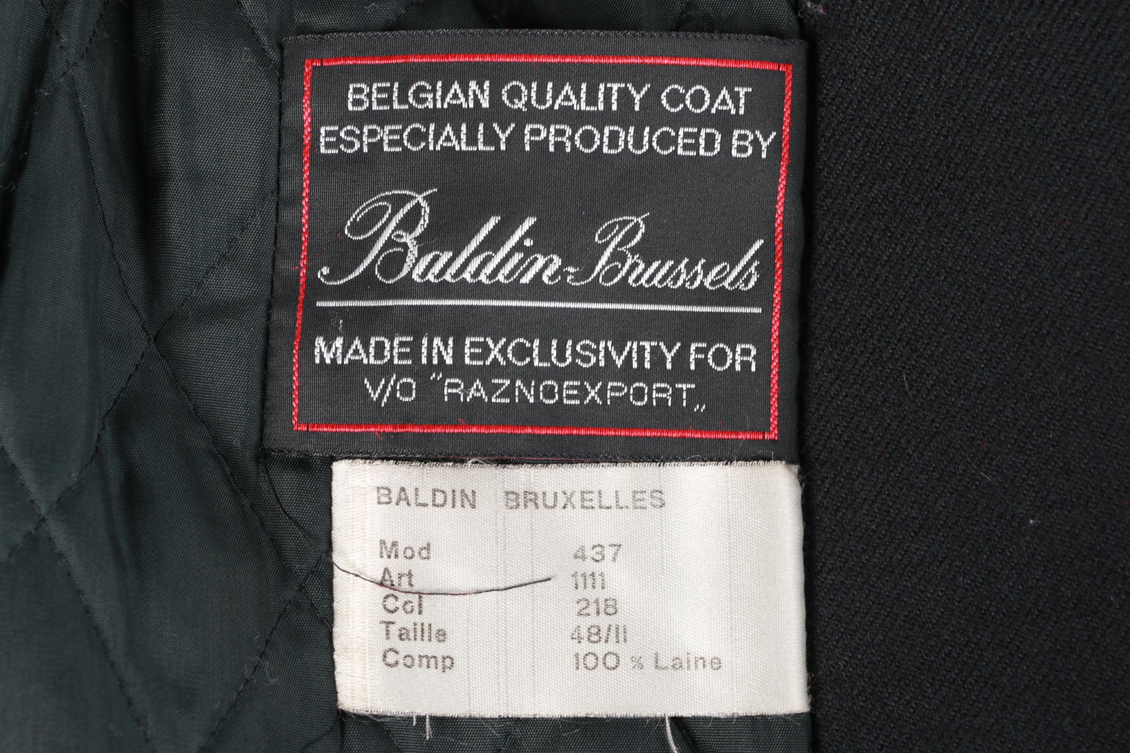 Baldin-Brussels Women's Wool Coat with Fox Fur Trim