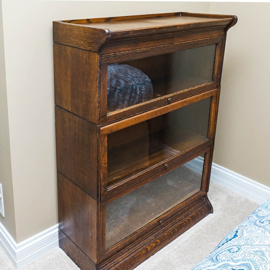 Vintage Oak Barrister Bookcase