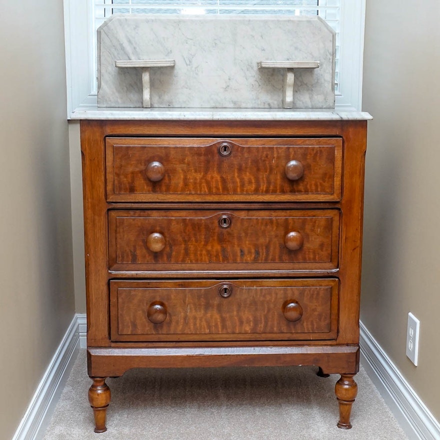 Antique Wash Stand with Marble Top