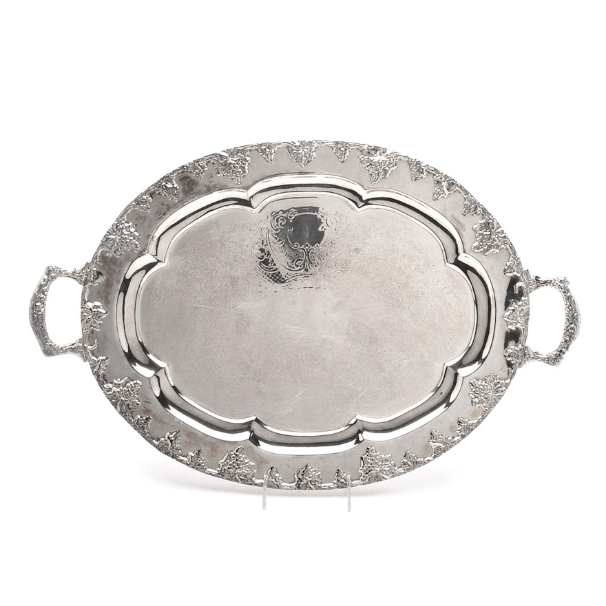 Mautner-Farber Oval Silver Plate Serving Platter