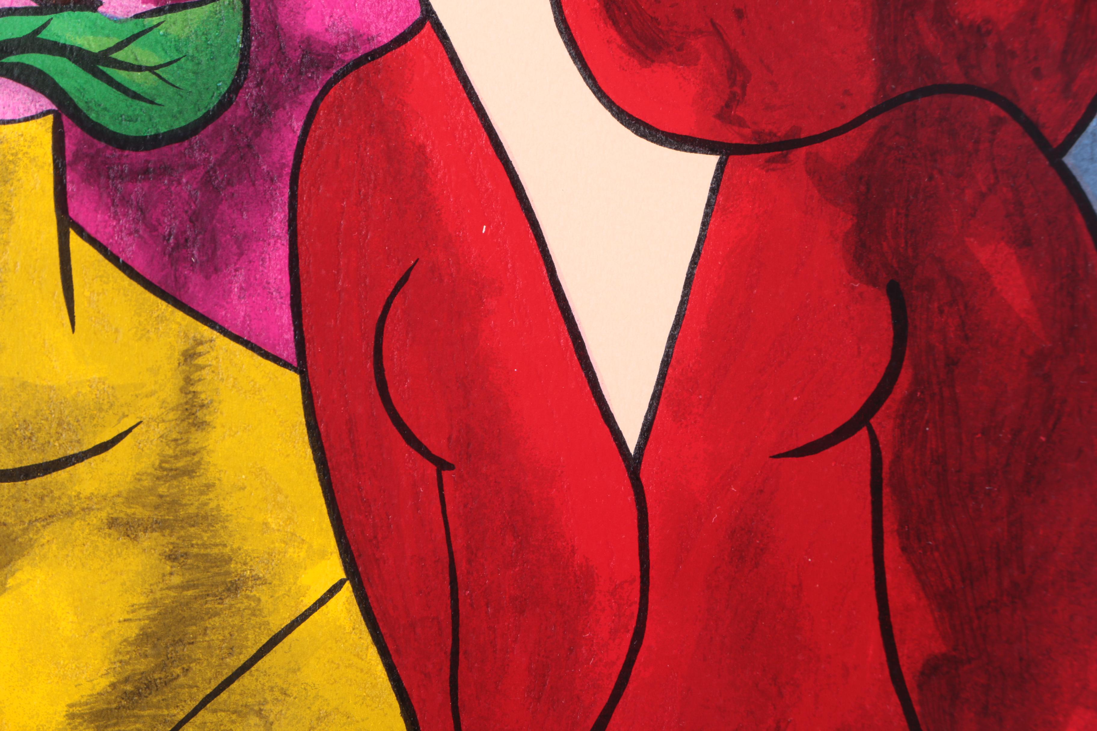 Linda Le Kinff Limited Edition Embellished Serigraph on Paper