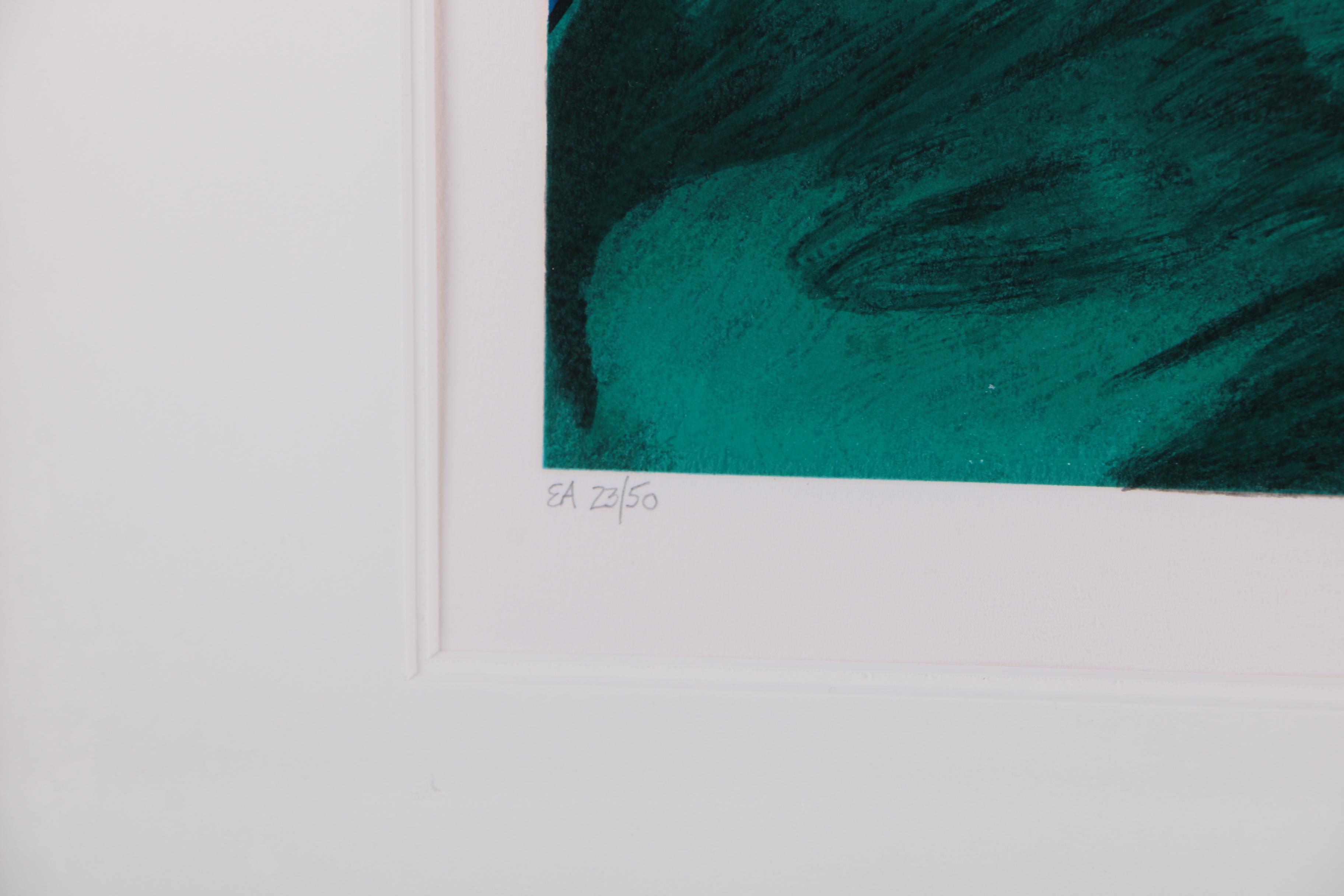 Linda Le Kinff Limited Edition Embellished Serigraph on Paper