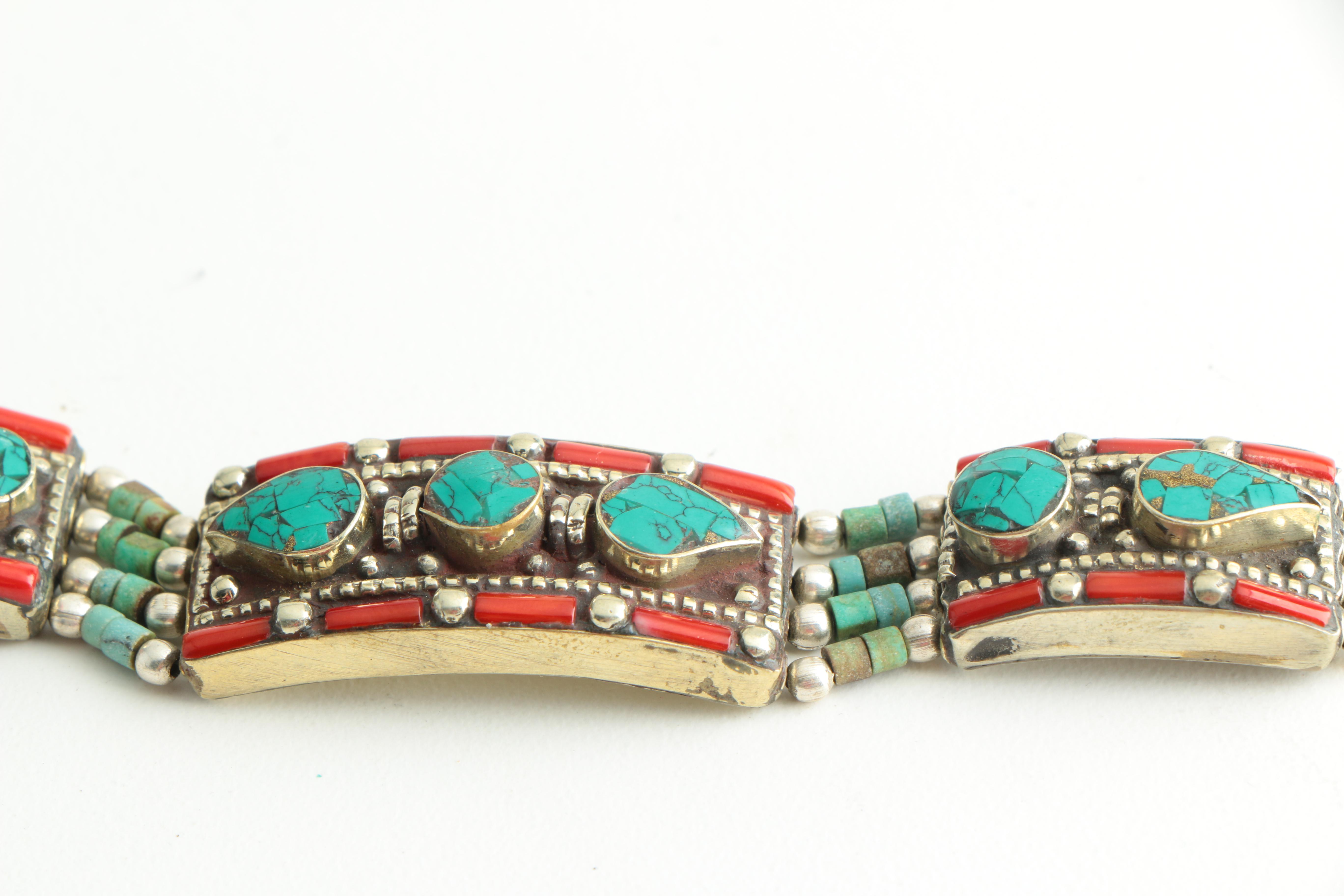 Sterling Silver Indonesian Necklace and Bracelet