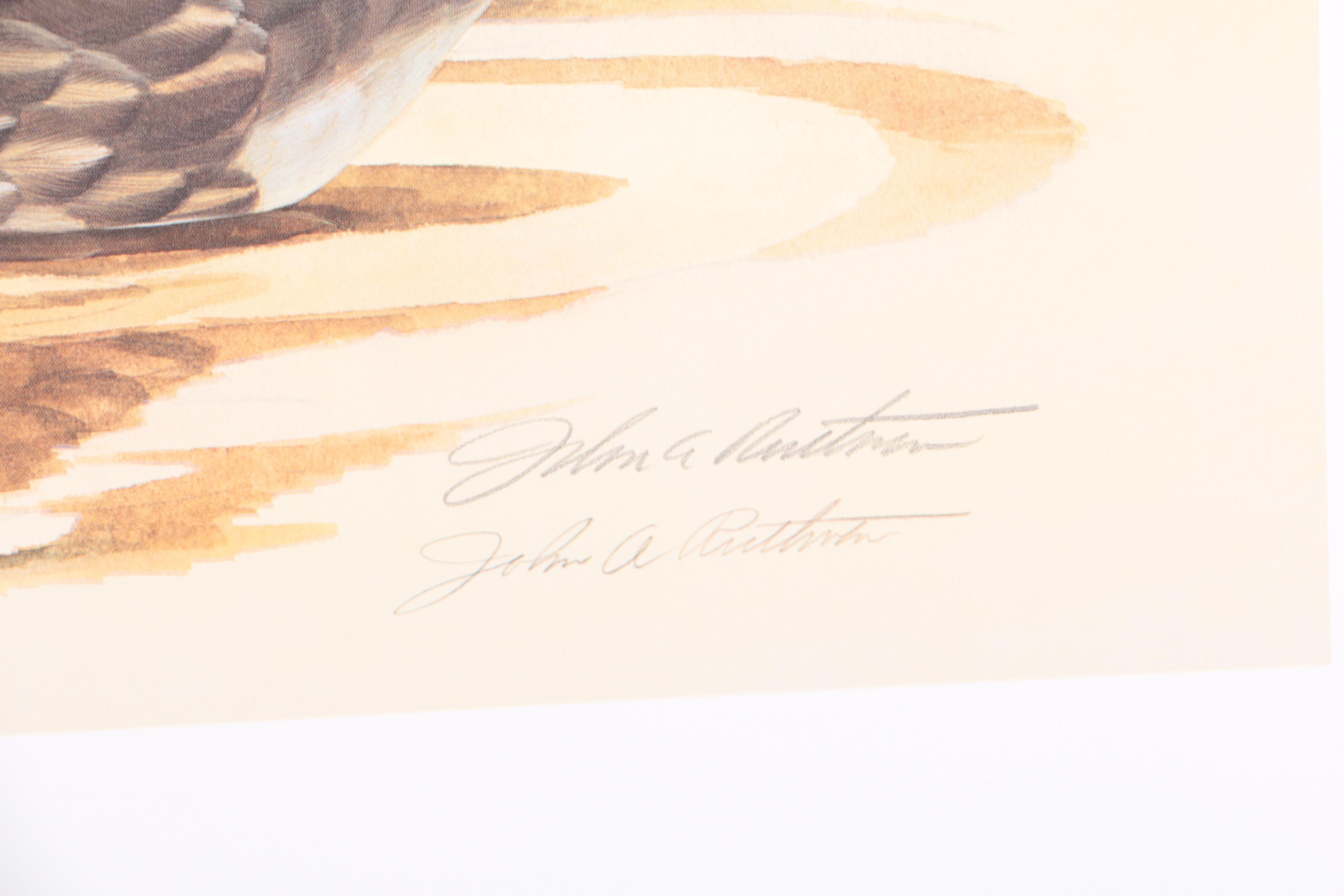 John Ruthven Limited Edition 53/99 Offset Lithographs "Mallards" & "Wood Ducks"
