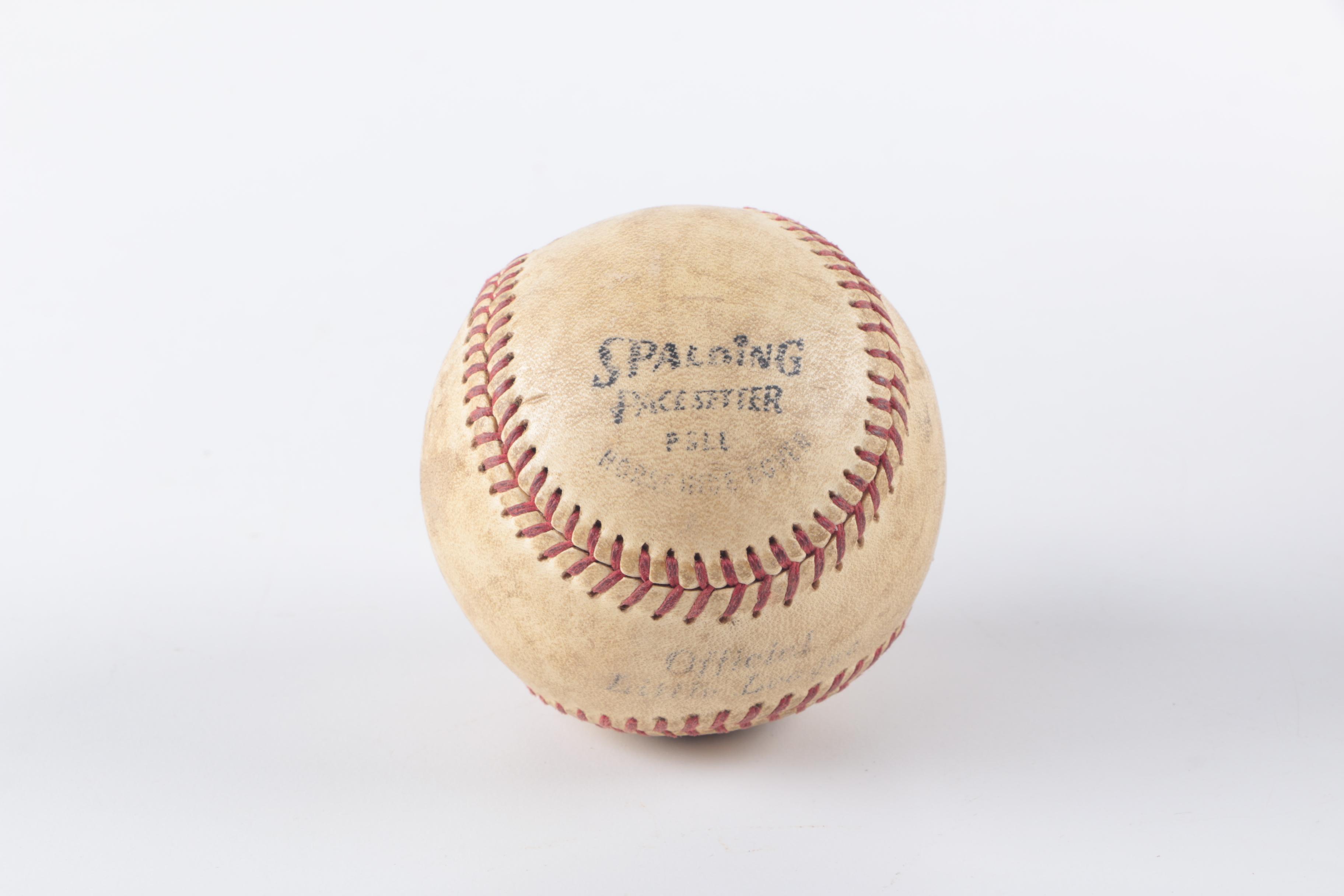 Vintage Basketball and Baseball, with Copy of "Circus" Magazine