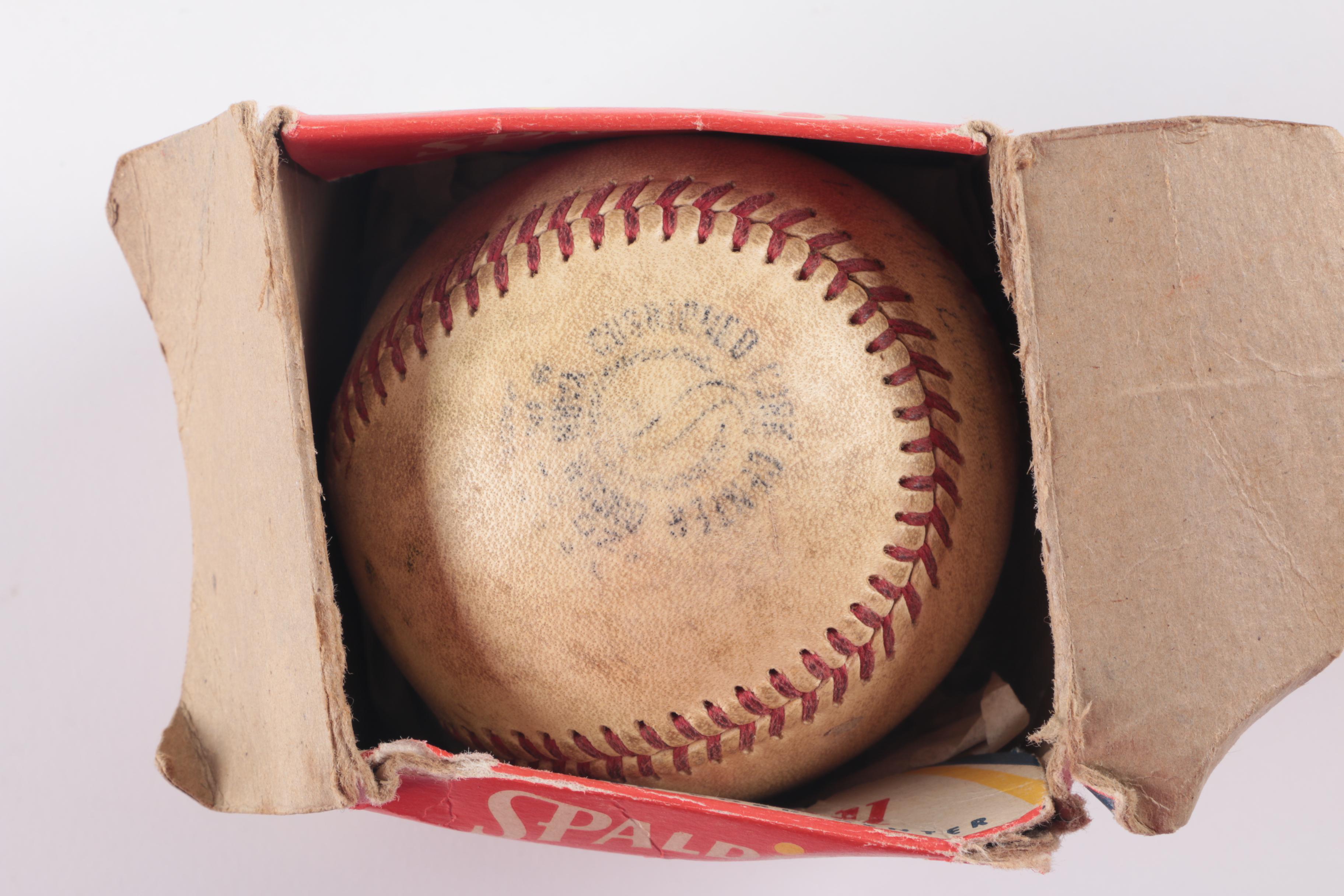 Vintage Basketball and Baseball, with Copy of "Circus" Magazine