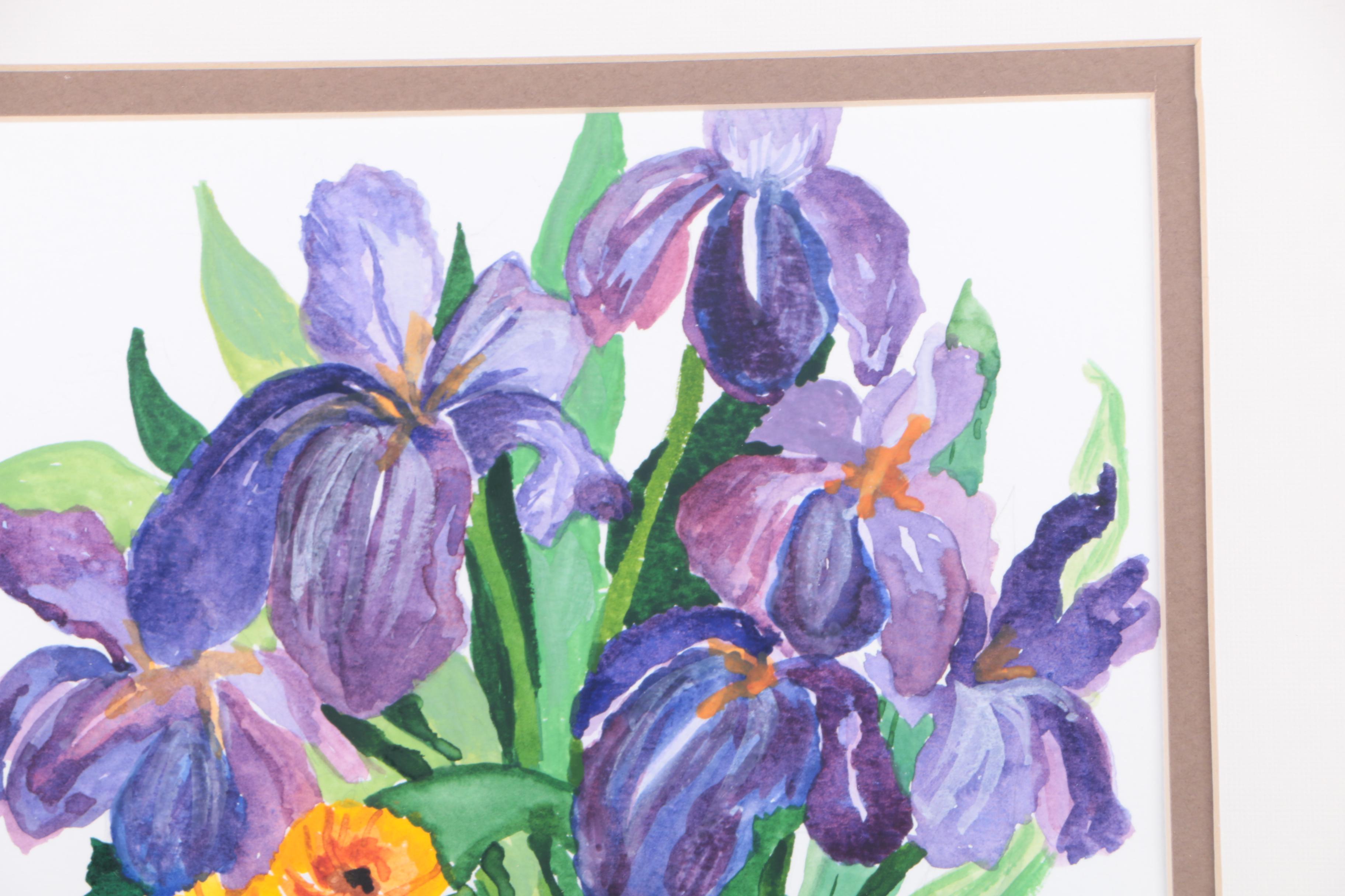 Marilyn Hooks Watercolor Painting of Flowers