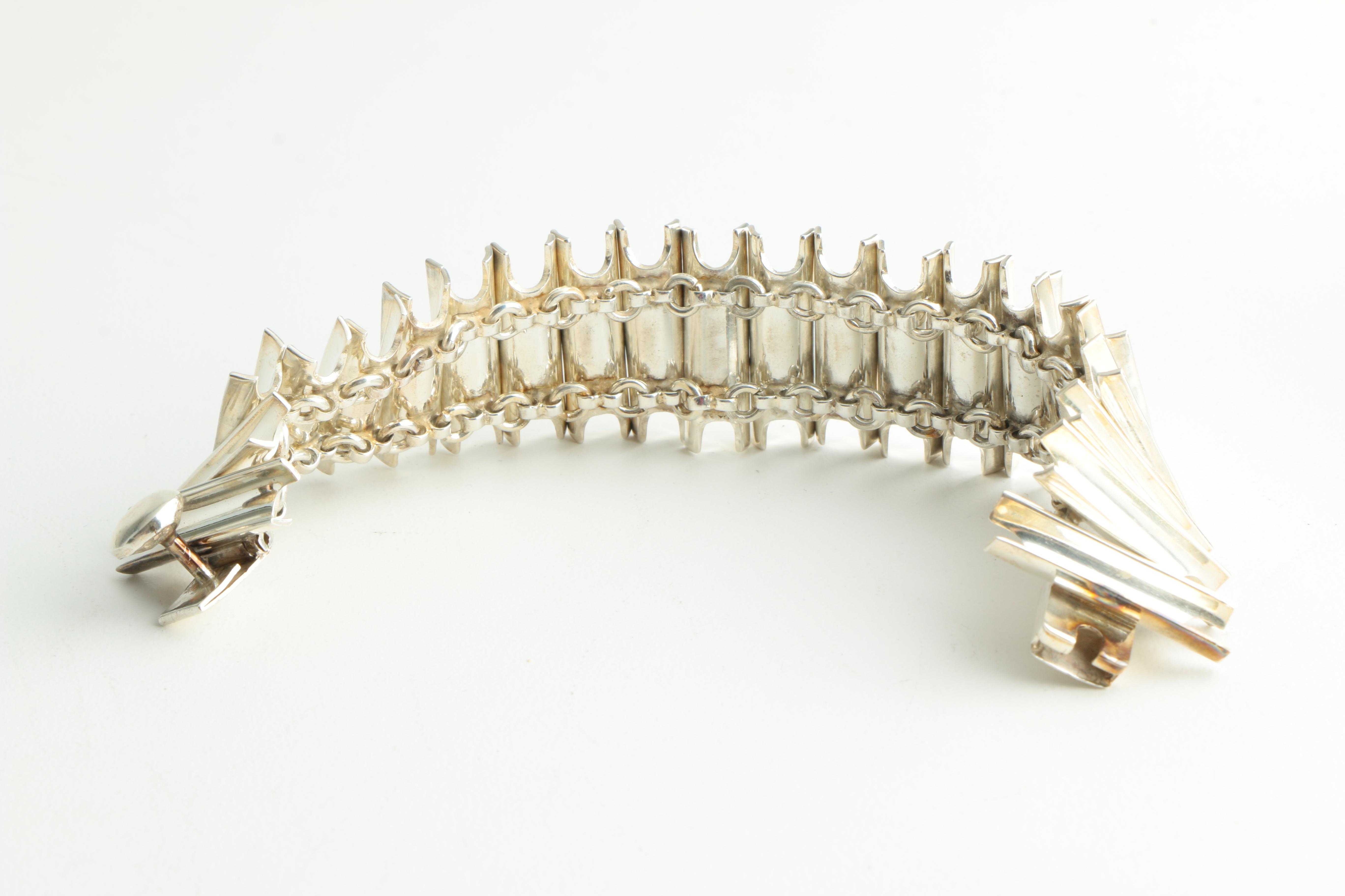 Sterling Silver Mexican Modernist Demi Parure