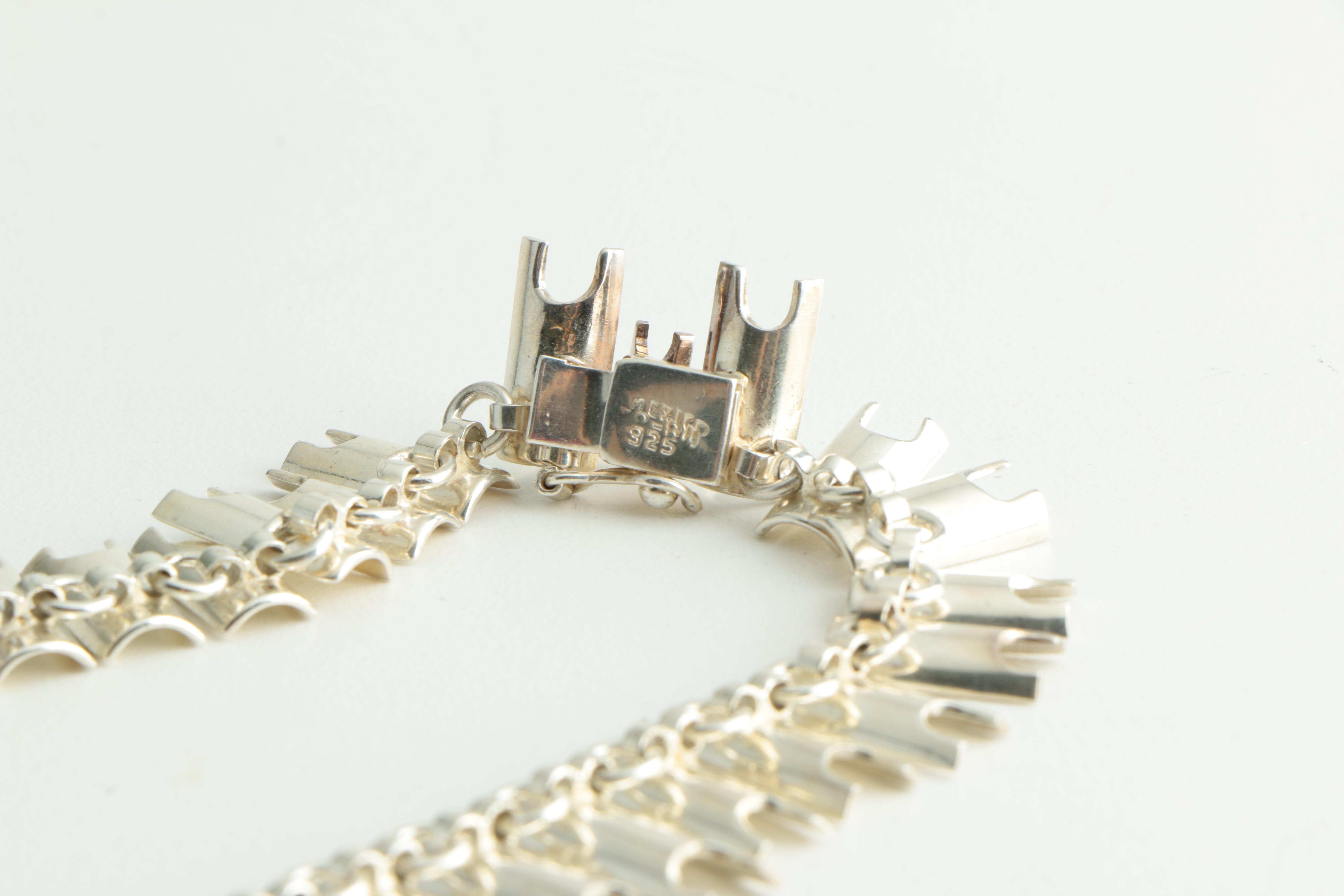 Sterling Silver Mexican Modernist Demi Parure