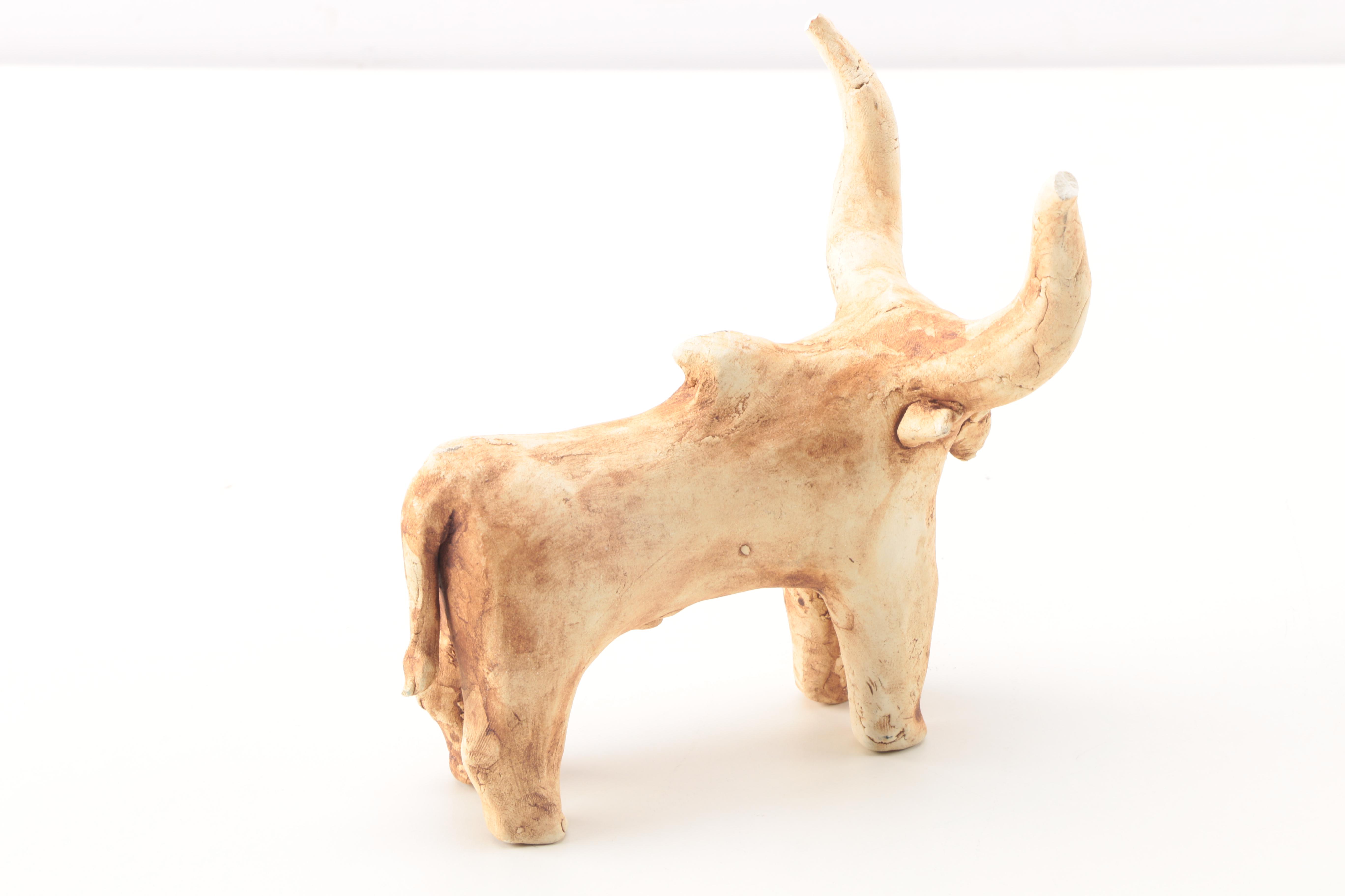 Latin American Style Bull and Cow Figurines