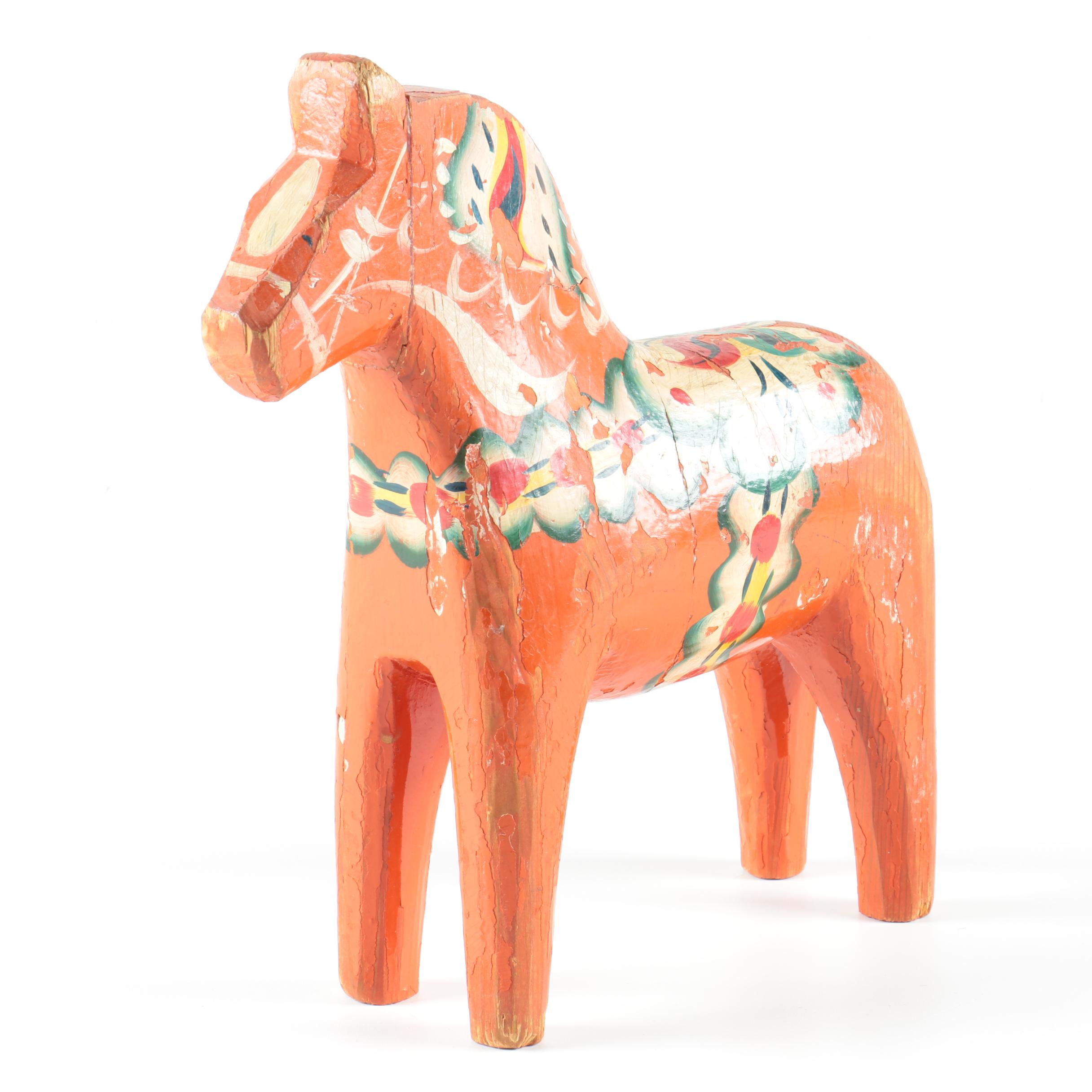 Decorative Swedish Wooden "Dala" Horse