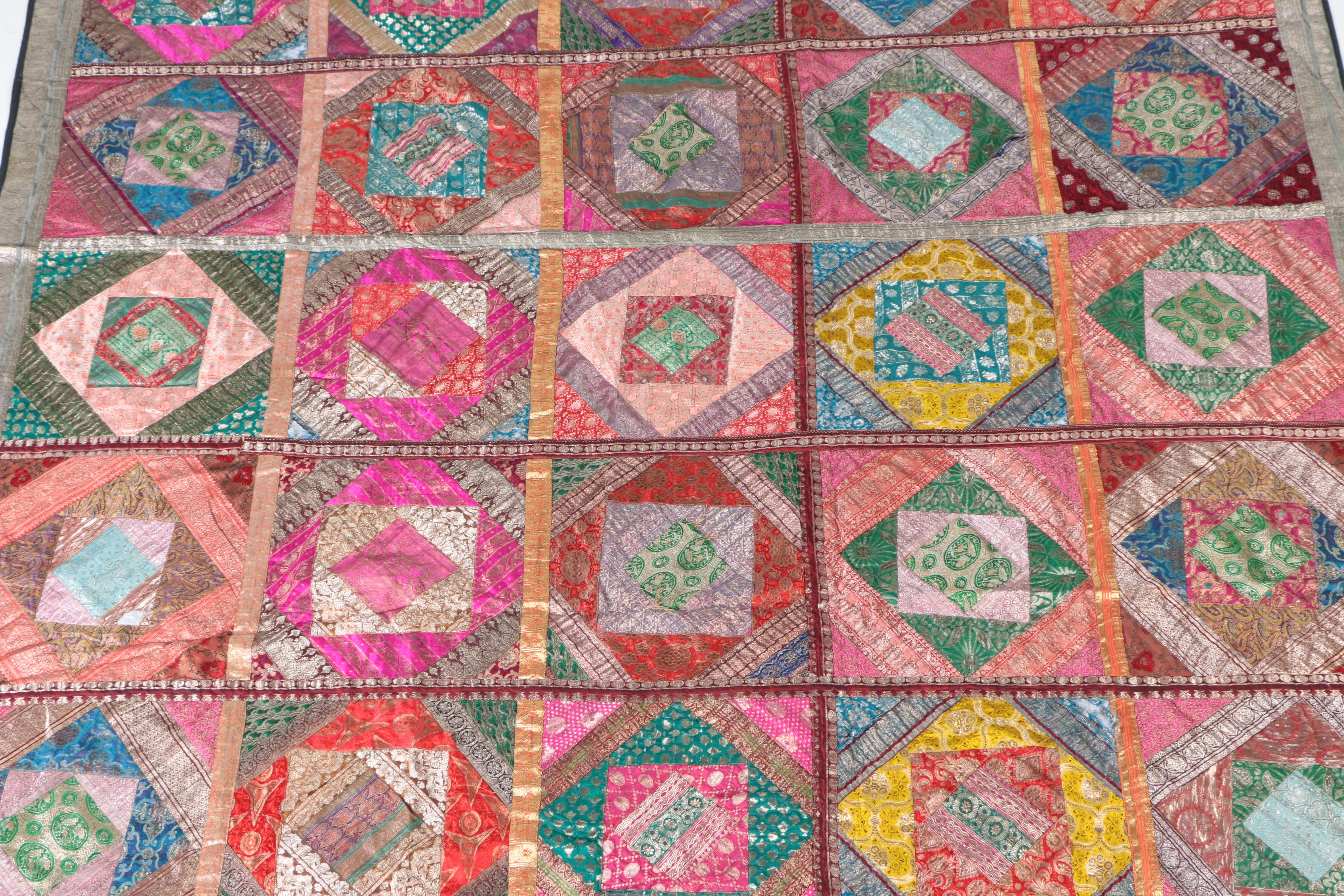 Handmade "Square in Square" Quilt