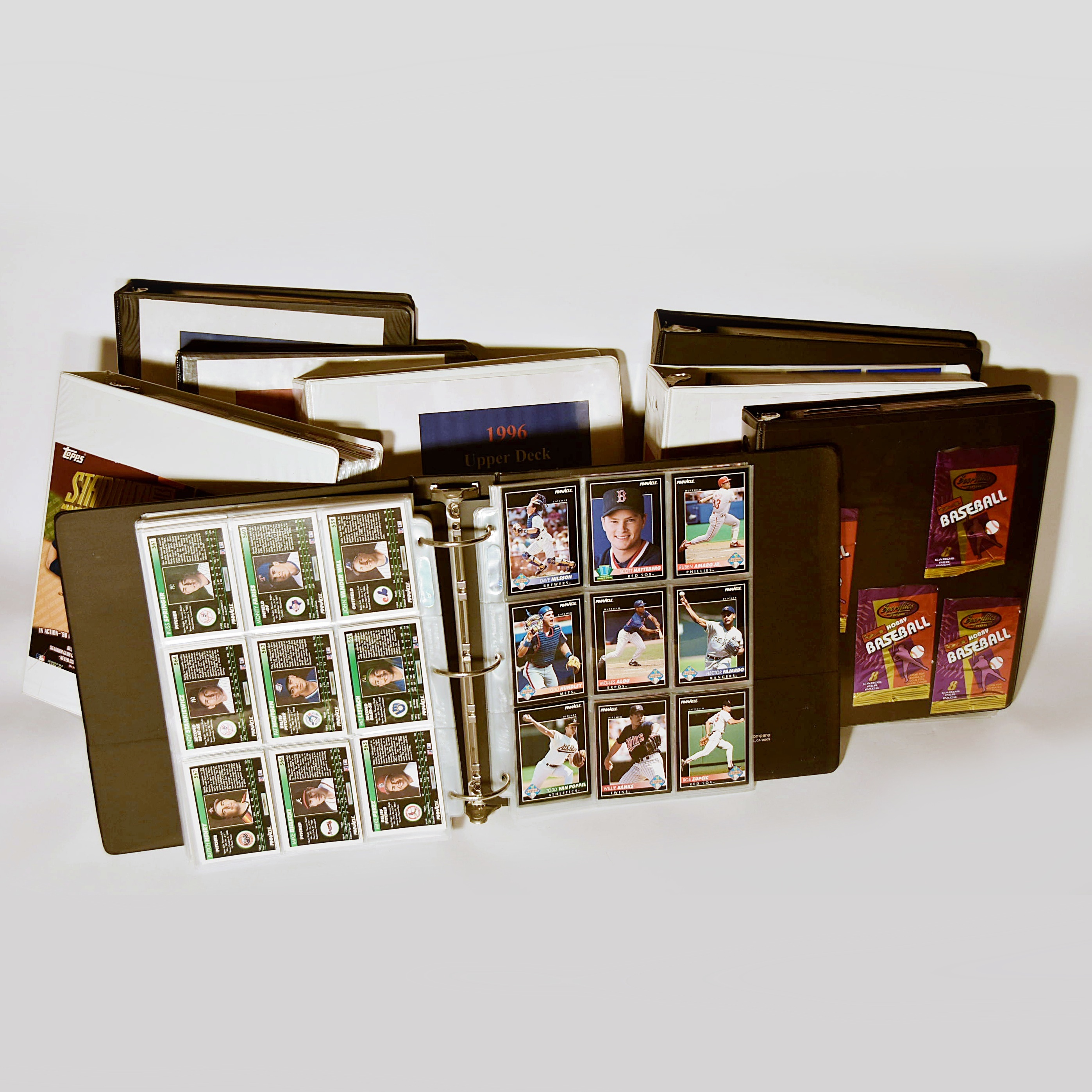 1990s Baseball Card Collection with Eight Binders of Complete Sets