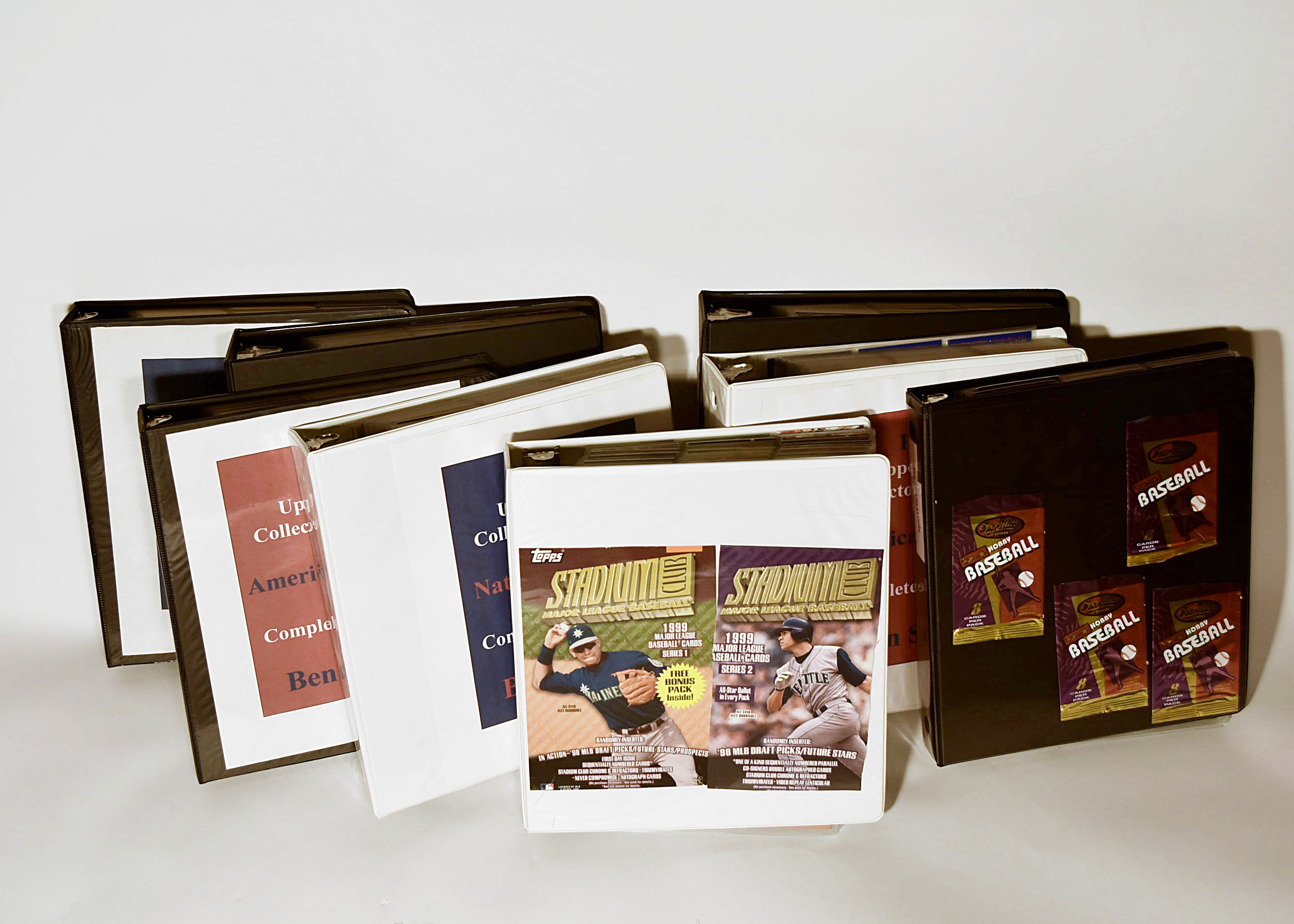 1990s Baseball Card Collection with Eight Binders of Complete Sets