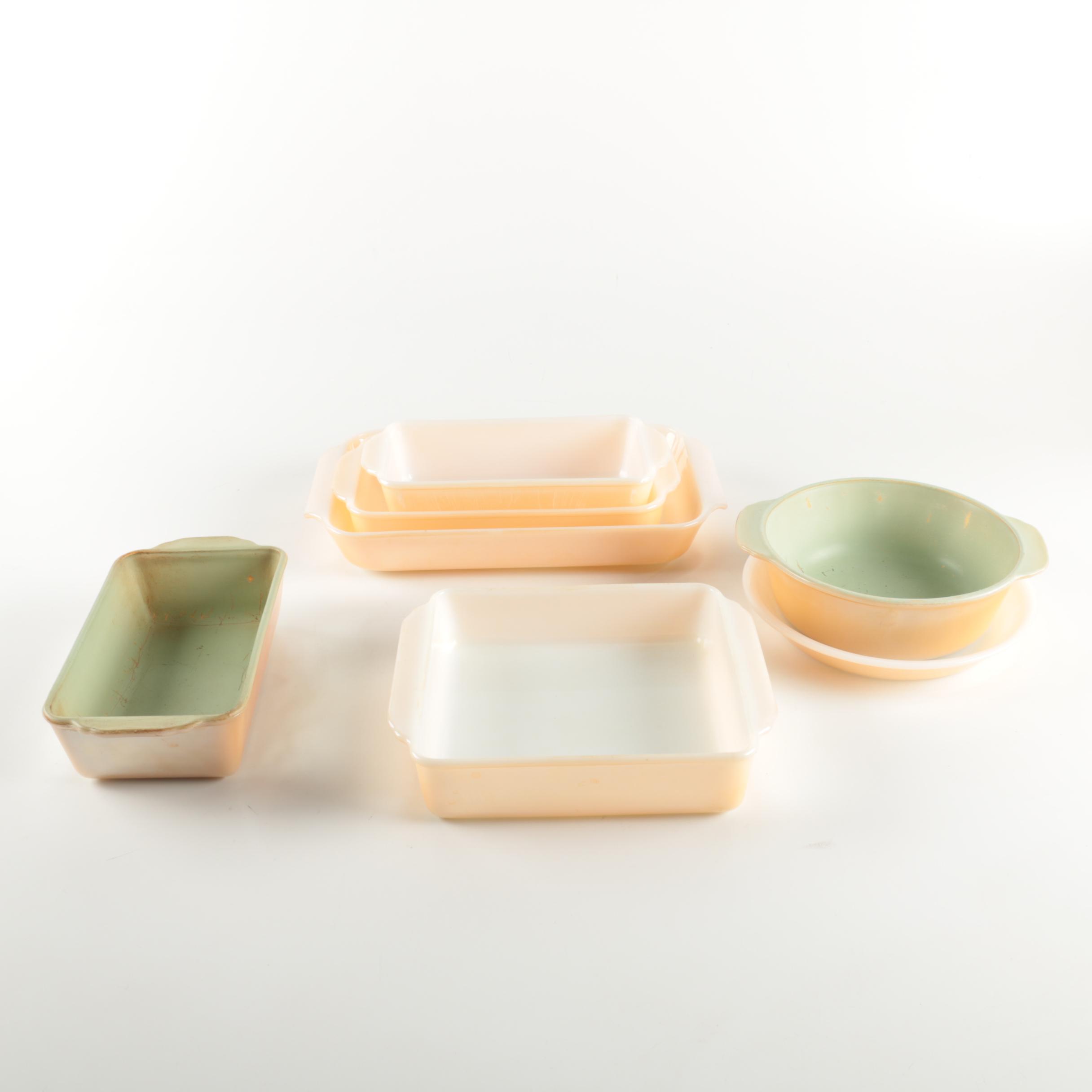 Fire-King "Peach Lustre" Bakeware