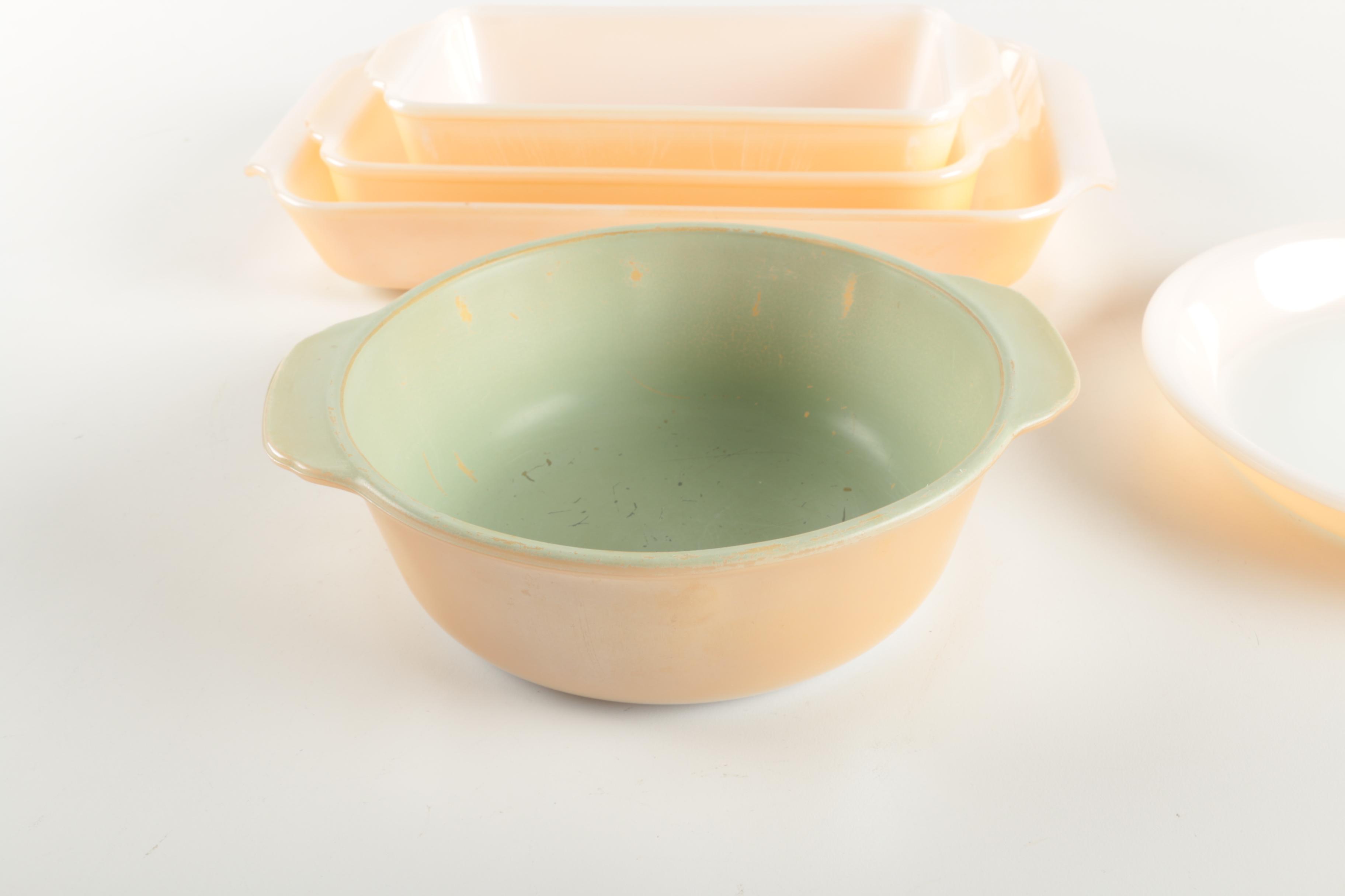 Fire-King "Peach Lustre" Bakeware