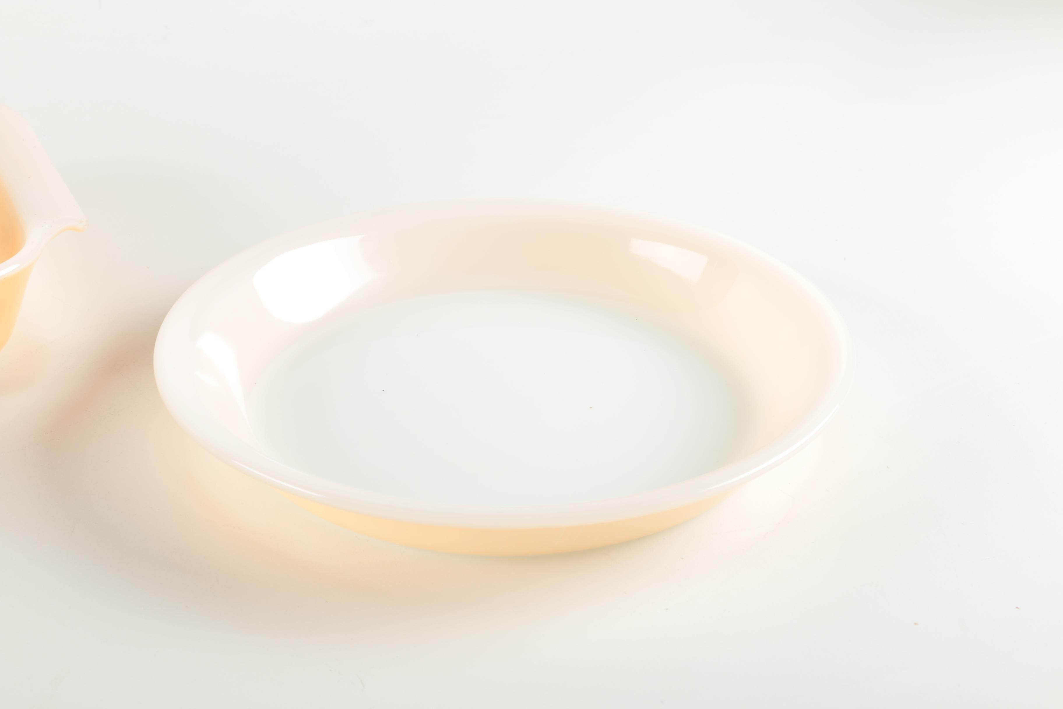 Fire-King "Peach Lustre" Bakeware