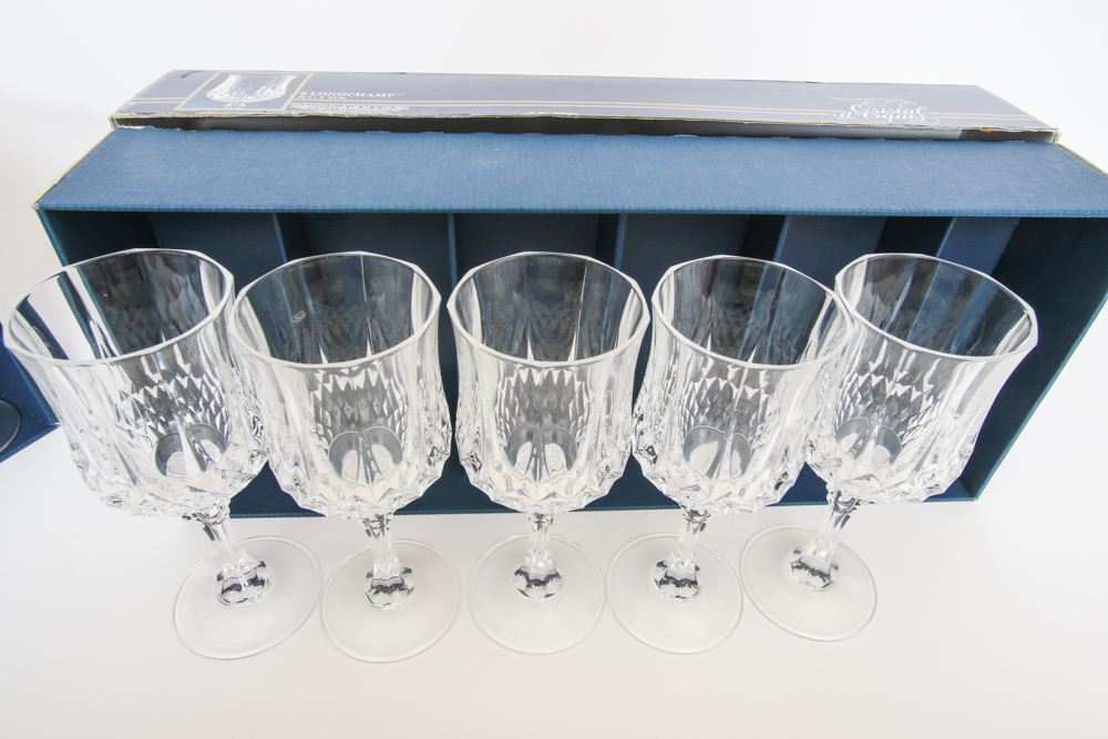 Cristal d'Arques "Longchamp" Crystal Wine Glasses