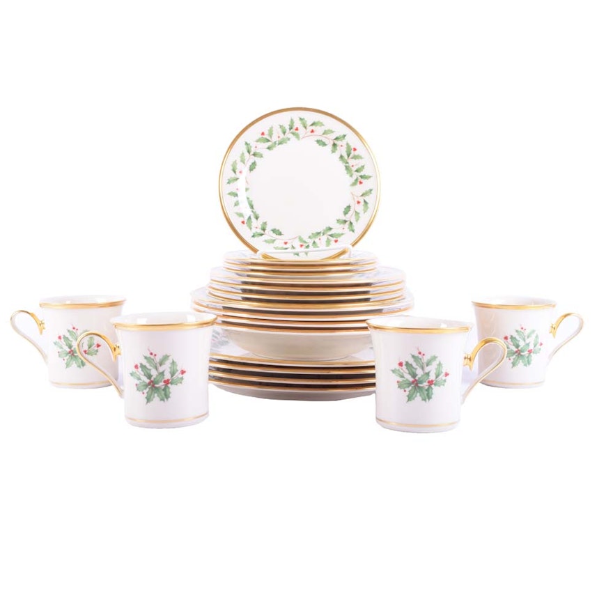 Lenox "Holiday" Dimension Collection Place Settings for Four