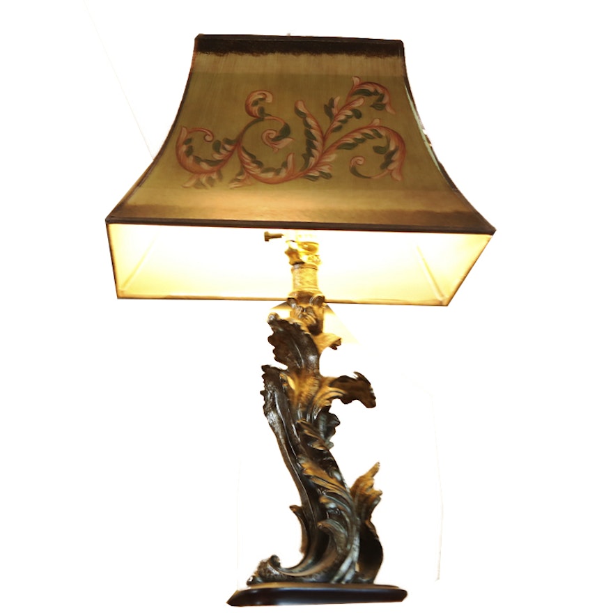 Acanthus Leaf Table Lamp with Shade
