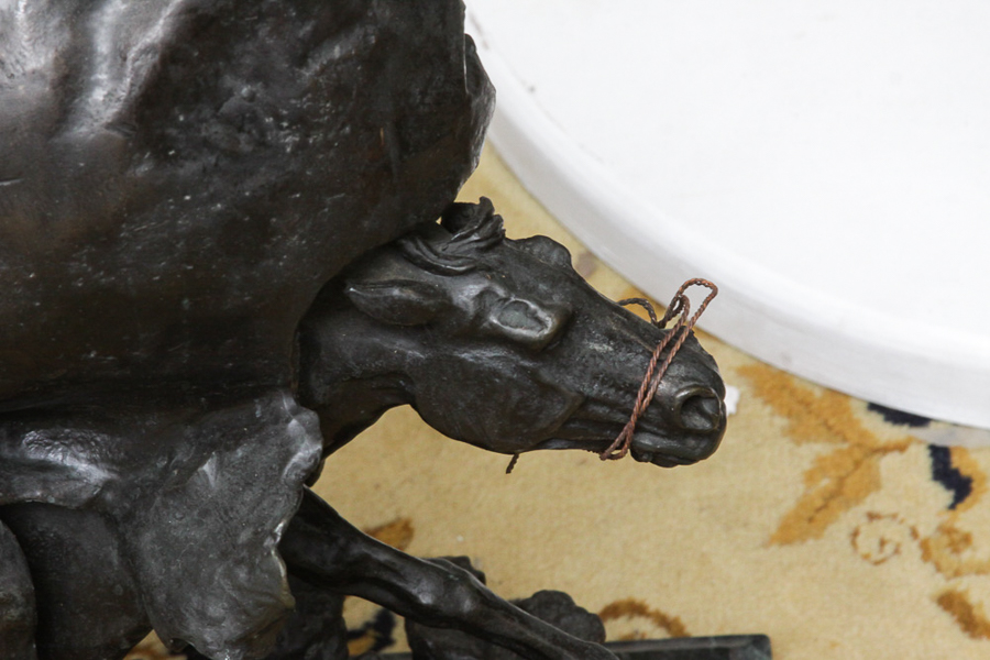 Frederic Remington Recast Bronze Sculpture "The Horse Thief"