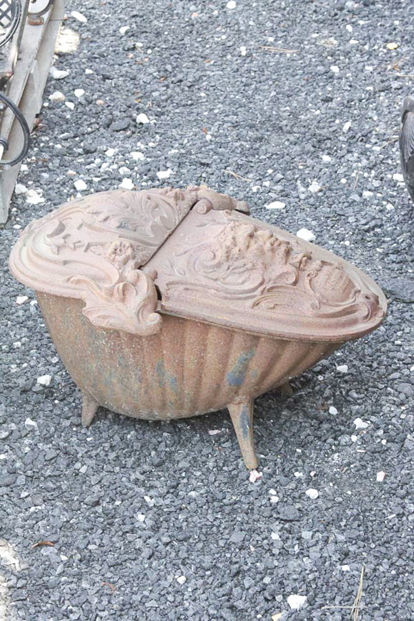 Antique Cast Iron Coal Scuttle