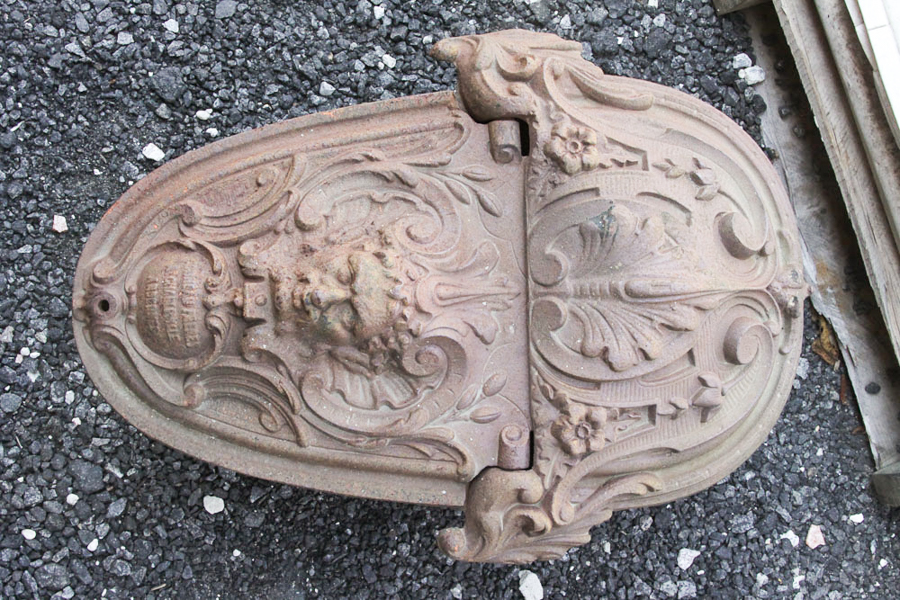 Antique Cast Iron Coal Scuttle